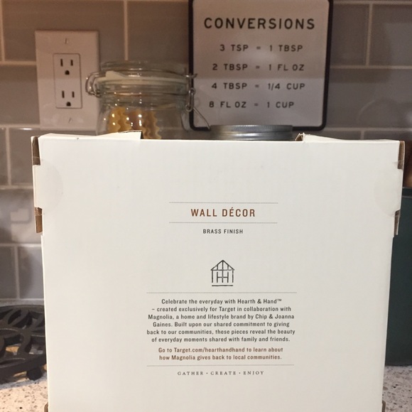 Hearth & Hand 7" x 7" Metal Framed Ornaments Print Wall Art in Red /White - Picture 5 of 9